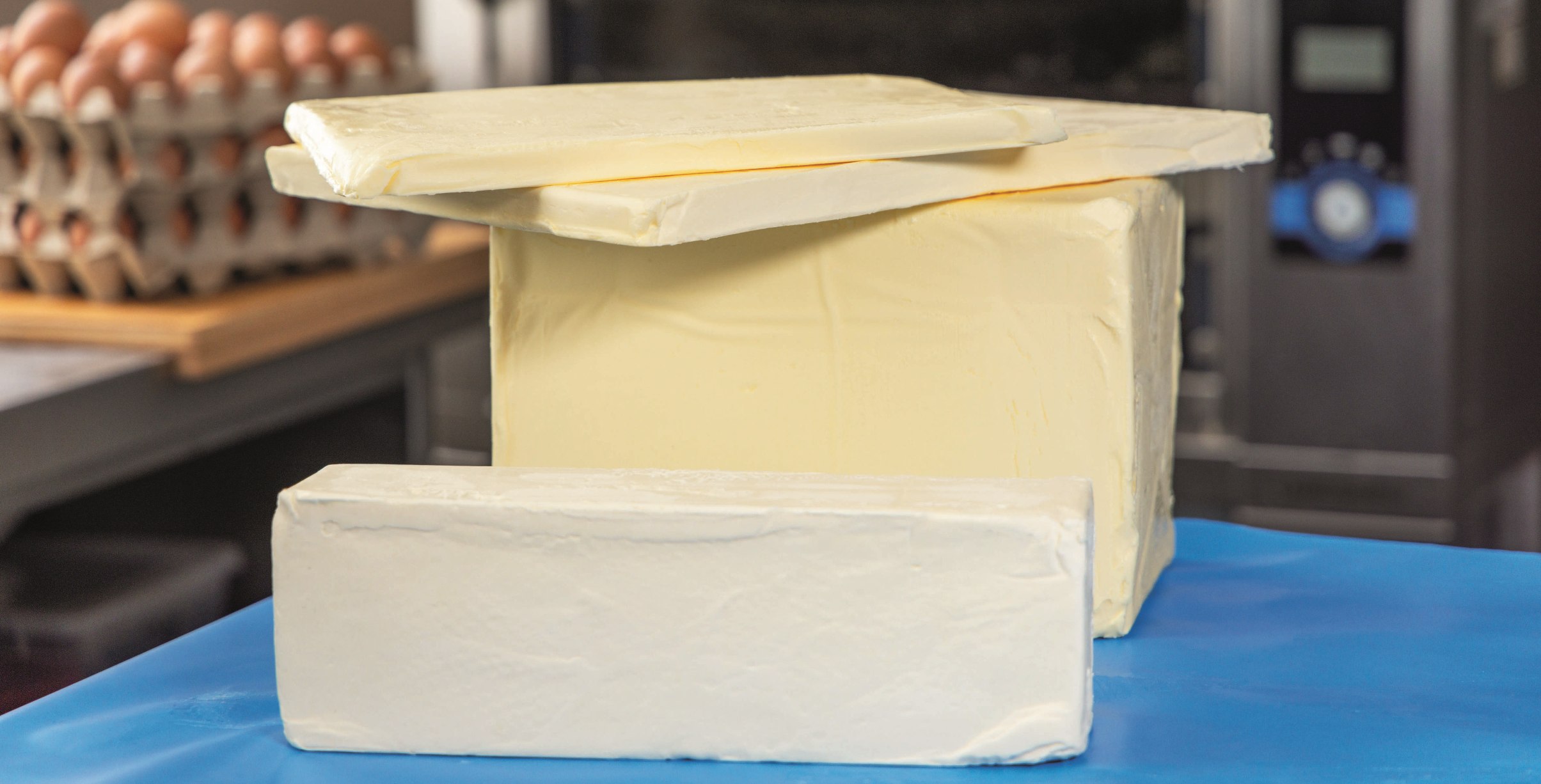 Our machines pack butter and fats for industrial use.